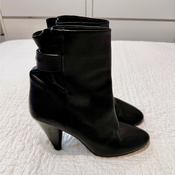 Isabel Marant Lystal Black Leather Ankle boots, size 9 - Picture 7 of 10